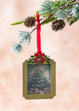 3.5" Ribbon Holly Ornament