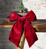 14" Maroon Velvet Bow