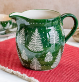 7" Ceramic Forest Pitcher