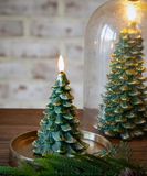 6" LED Green Tree Candle