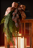 25" Glitter Drip Pine Cone Spray