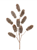 25" Glitter Drip Pine Cone Spray