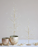 24" Pearl + Crystal Metal Tree