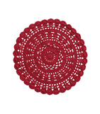 Festive Red Crochet Placemat
