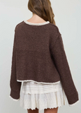 Long Sleeve Trim Sweater
