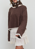 Long Sleeve Trim Sweater