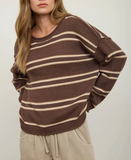Striped Round Neck Pullover