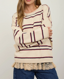 Striped Round Neck Pullover
