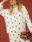 Polka Dot Long Sleeve Crew