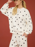 Polka Dot Long Sleeve Crew