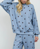 Polka Dot Long Sleeve Crew