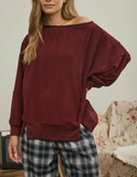 Tiered Boat Neck Knit