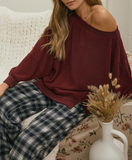 Tiered Boat Neck Knit