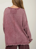 Washed Drop Sleeve Sweater