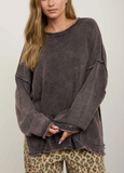 Washed Drop Sleeve Sweater