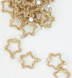 Glass + Pearl Beaded Star Garland