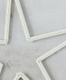 19.5" Metal & Faux Pearl Star Ornament