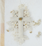 12" Handmade Felt Cross Ornament