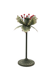 Painted Holly Leaf Taper Holder
