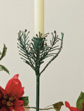 11" Holiday Botanical Taper Holder
