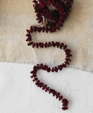 72" Foam Flocking Garland - Burgundy