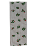 Embroidered Holly Table Runner