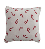 20" Candy Cane Knit Pillow