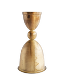 6.75" Distressed Gold Taper Holder