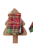 10" Mangowood Tree Cutting Board + Towels