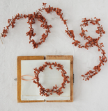 Flocked Foam Ball Garland - Orange