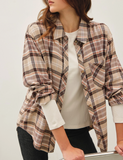 Taupe Oversized Flannel