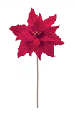 24" Red Poinsettia Stem