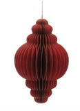8" Red Paper Drop Ornament