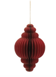 8" Red Paper Drop Ornament