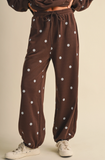 Chocolate Polka Dot Boyfriend Jogger