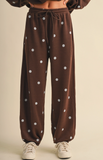 Chocolate Polka Dot Boyfriend Jogger