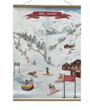 Canvas Ski Dogs Banner