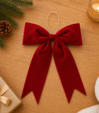 16" Red Velvet Bow Ornament
