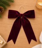 16" Burgundy Velvet Bow Ornament