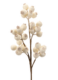 21" Ivory Berry Spray