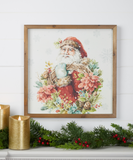 16" Watercolor Santa Frame