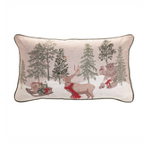 Forest Animals Holiday Pillow