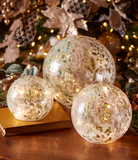 Winter Glass Lighted Globe