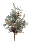 30" Glitzy Pine + Eucalyptus Spray