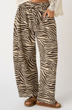 Zebra Pull On Barrel Pant