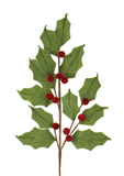 28" Felt Holly Spray