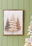 Triple Textured Tree Print
