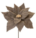 22" Woodland Felt Poinsettia Stem