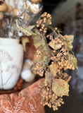 31" Berry Hanging Spray - Beige/Brown