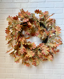 24" Oak Leaf Wreath With Acorn